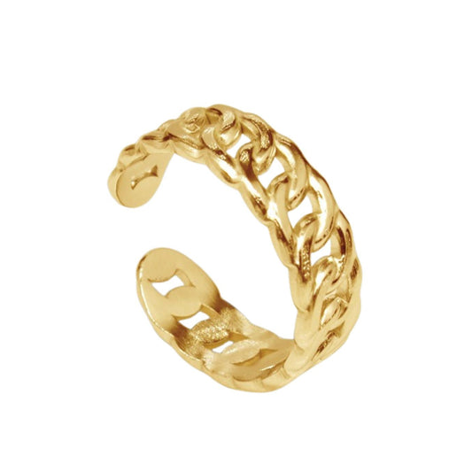 Bague manchette dorée