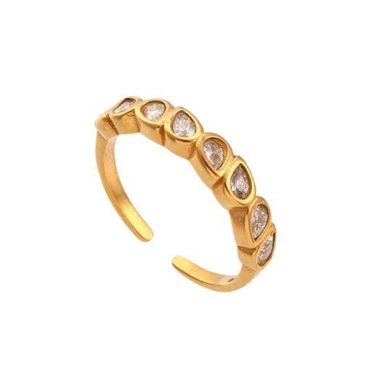 Bague mélodieuse de goutte de pluie