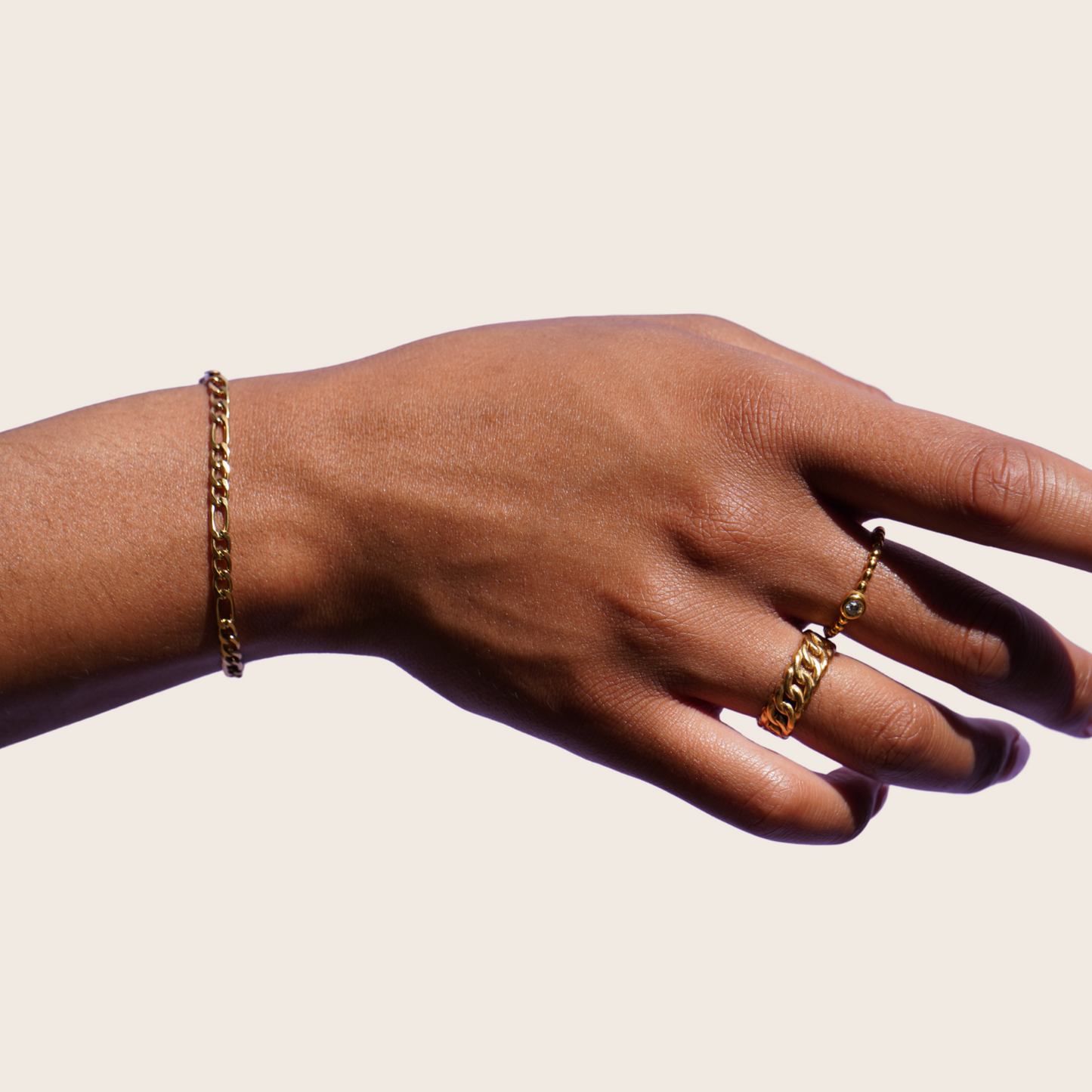Bracelet gourmette plate
